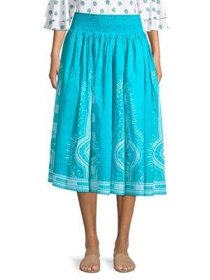 Context Border Medallion Midi Skirt