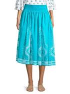 Context Border Medallion Midi Skirt