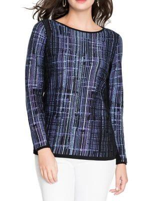 Nic+zoe Petite Light Trails Knit Top
