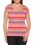 Rafaella Striped Short Sleeve Tee