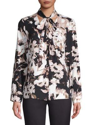 Karl Lagerfeld Paris Long Sleeve Floral Top