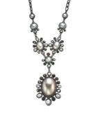 Stein And Blye Faux Pearl & Crystal Pendant Necklace