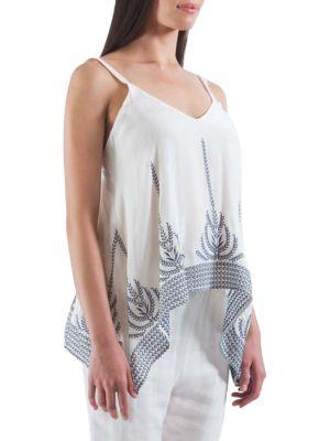 The Vanity Room Embroidered Sauze Tank Top