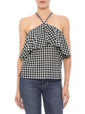 Joe's Jeans Gingham Halterneck Cami