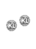 Karl Lagerfeld Star Ball Swarovski Crystal And Crystal Earrings