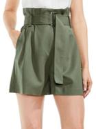 Vince Camuto High-waist Belted Paperbag Shorts