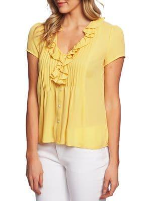 Cece Meadow Monet Ruffled Blouse