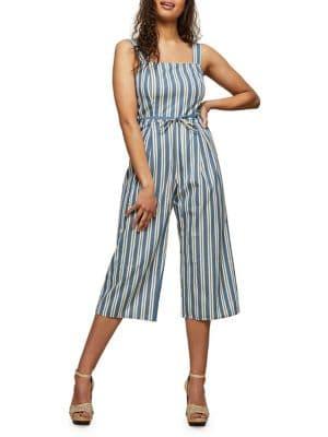 Miss Selfridge Striped Cropped Wide-leg Jumpsuit