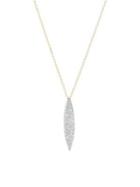 Adina Reyter 14k Yellow Gold & 0.18 Tcw White Diamond Small Pave Marquise Necklace