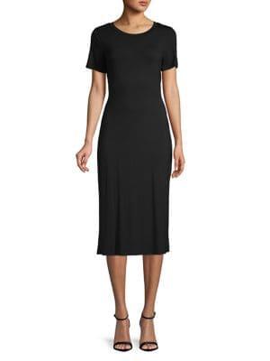 Design Lab Short Sleeve Midi Dress