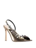 Nina Deanne Bejeweled Metallic D'orsay Sandals