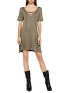 Bcbgeneration Short-sleeve Lace-up A-line Dress