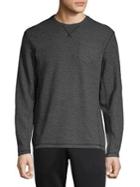Hawke & Co Performance Waffle-knit Heathered Pocket Top
