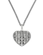 Effy 925 Diamonds And Sterling Silver Heart Pendant Necklace