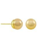 Majorica 14 Kt Gold Organic Manmade Pearl Stud Earrings