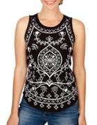 Lucky Brand Embroidered Eyelet Tank Top