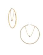 Jessica Simpson Showstopper Pave Crystal Hoop Earrings