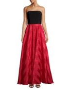 Betsy & Adam Strapless Fit-&-flare Dress