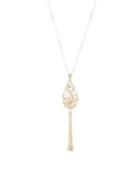 Carolee Starstruck Pearl & Crystal Tassel Pendant Necklace