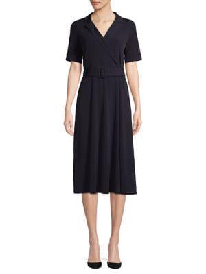 T Tahari Belted A-line Dress