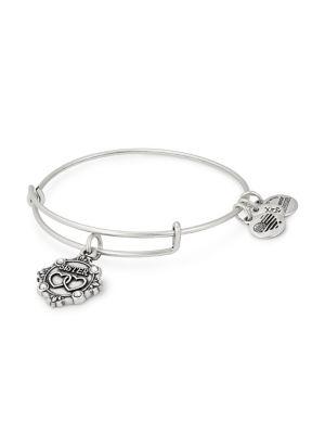 Alex And Ani Sister Crystal-embellished Charm Bangle Bracelet