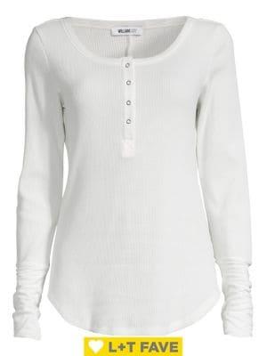 William Rast Kairah Snap Front Henley Top