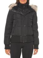 Vince Camuto Faux Fur Trim Hooded Down Fill Bomber