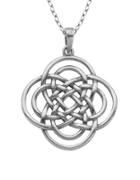Lord & Taylor Sterling Silver Celtic Knot Pendant Necklace