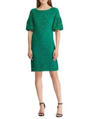 Lauren Ralph Lauren Jenessa Lace Bell Sleeve Dress