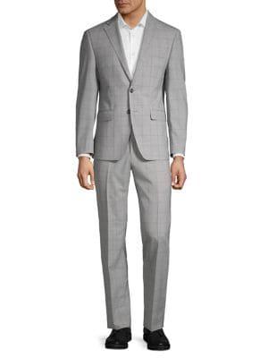 Calvin Klein Tonal Windowpane Suit