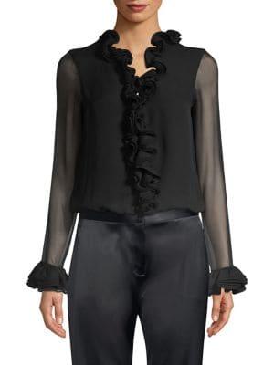 Elie Tahari Chandana Silk Blouse