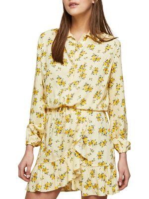 Miss Selfridge Floral Ruffle Wrap Dress