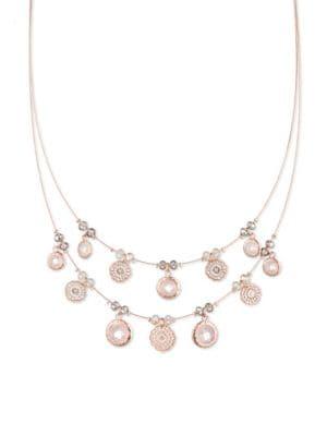 Lonna & Lilly Crystal Lace Coin Multi-strand Necklace