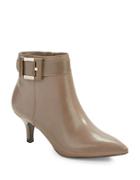 Anne Klein Fabienne Leather Ankle Boots