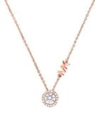 Michael Kors Rose Goldplated Sterling Silver And Cubic Zirconia Pendant Necklace