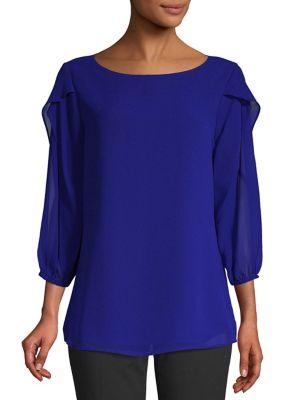 Calvin Klein Ruffle Sleeve Blouse