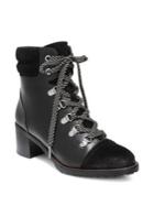 Sam Edelman Manchester Faux Fur Leather And Suede Lace-up Boots