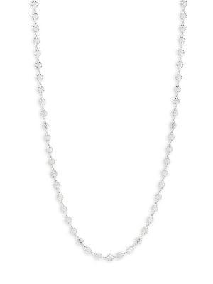 Lord & Taylor Sparkle Disc Link Chain Necklace