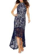 Quiz Halter Hi-lo Crochet Gown