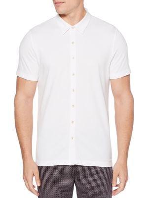 Perry Ellis Stretch Jacquard Button-down Shirt