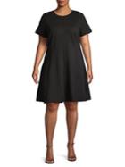 Lord & Taylor Plus Short-sleeve Ponte Dress