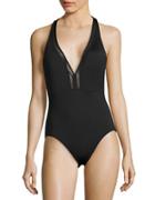 Tommy Bahama Mesh Solids One-piece Swimsuit