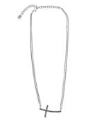 Chan Luu Diamond And Sterling Silver Cross Pendant Necklace