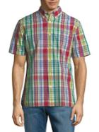 Brooks Brothers Red Fleece Plaid Cotton Seersucker Button-down Shirt
