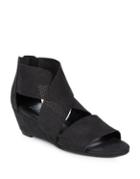 Eileen Fisher Kes Perforated Wedge Leather Sandals