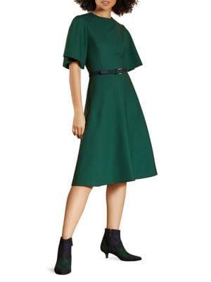 Brooks Brothers Red Fleece Bell-sleeve Dress