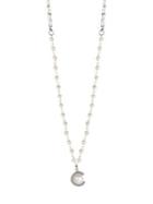 Carolee Silverplated And 3-3.5mm & 8mm Freshwater Pearl Rosary Chain Necklace