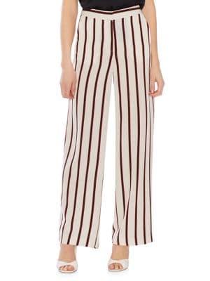 Vince Camuto Oasis Bloom Stripe Wide-leg Pants