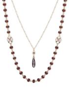 Lonna & Lilly Crystal 2 In 1 Pendant Necklace