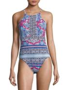 Tommy Bahama One-piece Reversible High Neck Swimsuit